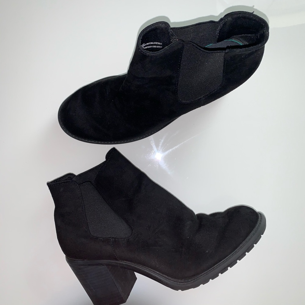 Black Suede(ish) Booties!